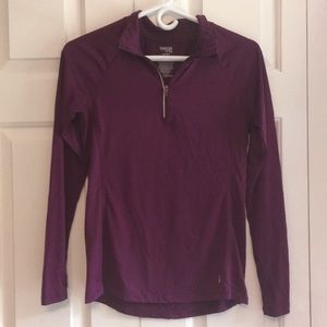 Semi-Fitted Purple Active Half-Zip Top